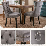 Maotifeys Modern 7-Piece Oval Extendable Dining Table Set for 6,Wood Expandable Kitchen Table Set with 6 Tufted Chairs,43"-59" Round Extendable Dining Room Tables with Pedestal Base Maotifeys