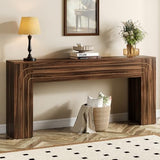 knoworld 70.9-Inch Long Entryway Console Table, Farmhouse Sofa Table for Entrance and Hallway, Wood Narrow Table with Handcrafted Line Detailing for Living Room and Behind Couch knoworld