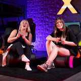 X Rocker G-Force RGB LED Video Gaming Floor Chair with Armrests, Built-In Audio via Wireless Bluetooth, Foldable, Vegan Leather, 250 lbs Max, Black X Rocker