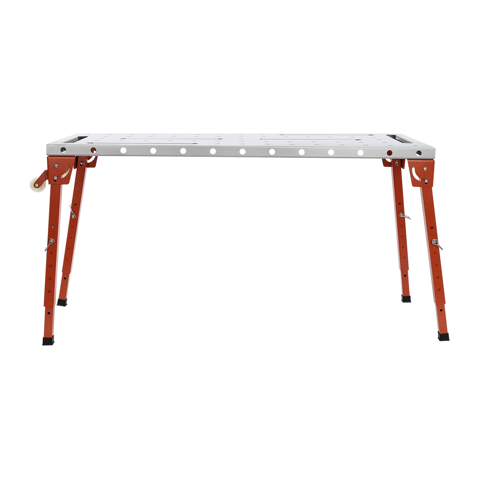 Welding Table 46 * 18in, 1000lbs Load Capacity Steel Welding Workbench Table on Wheels, Precise Localization Folding Work Bench for Welding, Sawing, Drilling - WoodArtSupply