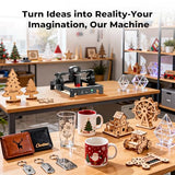 ACMER S1 Laser Engraver 3500mW, Compact Desktop Engraving & Cutting Machine for DIY Crafts, Small Business & Makers, 130×130mm Work Area, 0.04mm Detail Engraving for Wood, Acrylic ACMER