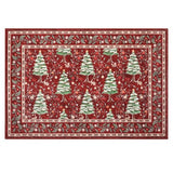 GarveeHome Red Christmas Doormat 2x3 Rug Non-Slip Washable for Entryway Indoor Small Kitchen Rugs Soft Bathroom Rugs Christmas Tree Animals Print Holiday Decor Low-Pile Door Mat GarveeHome