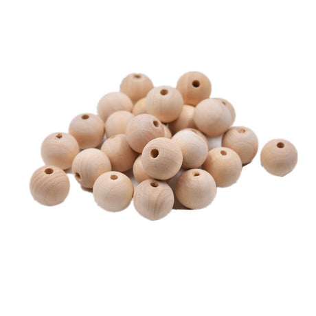 Round Wood Beads,22mm Natural Wood Beads Round Ball Wooden Loose Beads Unfinished Wood Spacer Beads for Craft-Making for DIY Art Supplies Bracelet Hand-Made 100 Pack Hewnda