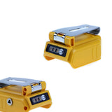 Battery Charger Adapter for DeWalt 18V 20V MAX Battery, with DC&USB Interfaces, Led Light,Suit for Drill, Audio, Router TopHomer