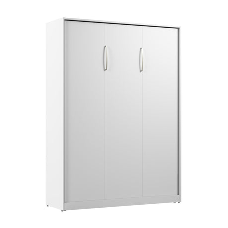 Bestar Claremont 59W Full Murphy Bed in White, Sleeping Arrangement for Multipurpose Area, Bedroom, Guest Room, or Living Room Bestar