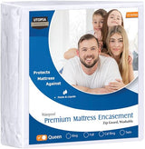 Utopia Bedding Premium Waterproof Bed Bug Mattress Cover, Queen Zippered Mattress Protector, 12 Inches Deep, Dust Mite Proof 6-Sided Mattress Encasement for Bed Utopia Bedding