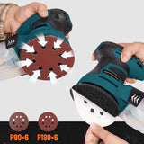 DOVAMAN ROS01A Orbital Sander, 3A Random Orbit Sander, 6 Variable Speeds, Up to 13000 rpm, 12pcs Sandpapers, 5in Sanding Pad, Dust Collection, Electric Sander Perfect for Woodworking DOVAMAN