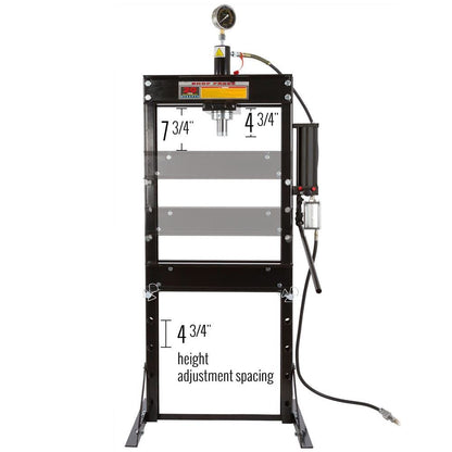 Black Widow BD-PRESS-20A-20 Ton Air-Operated Mechanic Repair Shop Press - WoodArtSupply