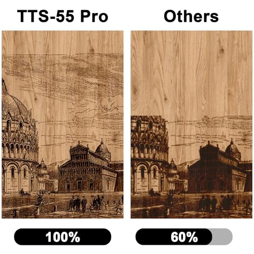 TTS-55 Pro Laser Engraver 5500mW Lazer Engraving Machines 0.1mm High-Precision DIY Cutter 300x300mm Engraving Area 32-Bit Motherboard for Wood Acr(Class: 4A) OUYZGIA