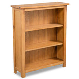 QZZCED Wooden Retro Country Style Bookshelf,Storage Shelves,Display Shelves,Open Bookshelves,3-Tier Bookcase 27.6"x8.9"x32.3" Solid Oak Wood QZZCED