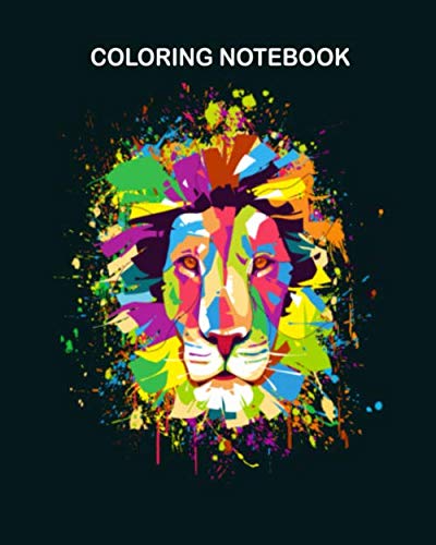 Coloring Book: lion colored lion 64 pages - 8 x 10 inches Majosta
