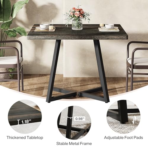 Tribesigns 31.5" Square Conference Table, Small Wooden Meeting Table for 2-4 People, Compact Office Table for Small Spaces, Seminar Room Tribesigns