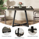 Tribesigns 31.5" Square Conference Table, Small Wooden Meeting Table for 2-4 People, Compact Office Table for Small Spaces, Seminar Room Tribesigns