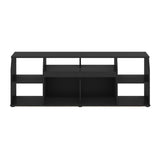 Furinno Jaya TV stand for up to 65 Inch TV, Gaming Enterteinment Center with LED Lights, Living Room Media Console Table, Americano Furinno
