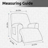 KEKUOU Recliner Chair Covers Lazy Boy Recliner Covers Stretch Couch Cover Slipcovers 1 Piece Furniture Protector with Elastic Bottom (Recliner, Dark Red)