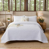 Brandream White Quilts Twin Size Cotton Bedspread Matelasse Bedding Coverlet Set 2-Piece Daybed Single Bed Spreads Brandream