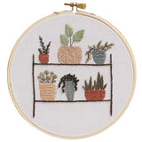 LEISURE ARTS Embroidery Kit 6" Plant Shelf - Embroidery Kit for Beginners and Adults, Cross Stitch Kits with Patterns, DIY Starter Set for Seasonal Craft Projects