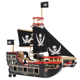 Le Toy Van Barbarossa Pirate Ship Set Premium Wooden Toys for Kids Ages 3 years & Up Le Toy Van
