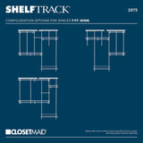 ClosetMaid ShelfTrack Wire Closet Organizer System, Adjustable from 5 to 8 Ft., With Shelves, Clothes Rods, Shoe Shelf, Hardware, Durable Steel, White ClosetMaid