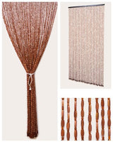 Erfolkerz 52 Strands Beaded Curtain for Doorways -35.4"x79"- Handmade Natural Beaded Curtains，Boho Doorway Wood and Bamboo Bead Curtain-As Insect Screen/Room Divider-Brown Erfolkerz