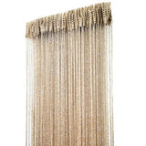 ave split Decorative Door String Curtain Wall Panel Fringe Window Room Divider Blind Divider Tassel Screen Home 100x200centimeter (Champagne18) ave split