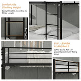 Harper & Bright Designs Heavy Duty Metal Bunk Bed Queen Over Queen with Trundle for 3 Persons, Industrial Bunk Beds Frame with Sturdy Support, Saving Space, Black Harper & Bright Designs