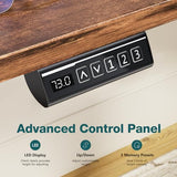 Smug Electric Standing Desk Height Adjustable, 40x24 Inch Sit Stand up Home Office Desk Ergonomic Rising Computer Workstation, Rustic Brown SMUG