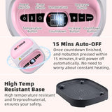 BetterSub Heat Press Machine for T-Shirts, Portable Heat Press, Iron Press for Sublimation and HTV Vinyl Shirt Press Machine for Hat, Bags, Heating Transfer Projects (8.27"×9.06" Pink) BetterSub