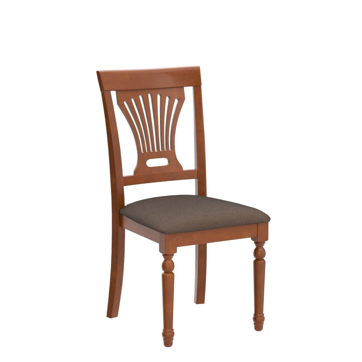 East West Furniture Dining Room Chairs, Set of 2, Saddle Brown East West Furniture