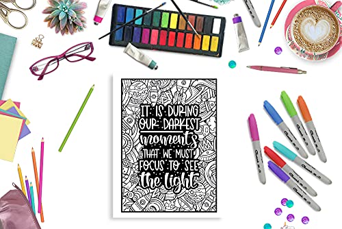 Anxiety Coloring Book for Teens & Adults to Reduce Stress and Anxious Thoughts