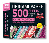 Origami Paper 500 sheets Cherry Blossoms 6" (15 cm): Tuttle Origami Paper: Double-Sided Origami Sheets Printed with 12 Different Patterns (Instructions for 6 Projects Included) Tuttle Publishing