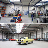 Barrina LED Shop Light, 4FT 40W 5000LM 5000K Daylight White, V Shape, Clear Cover, Linkable with Plug, T8 LED Tube Lights, ETL Listed, 10 Packs Barrina