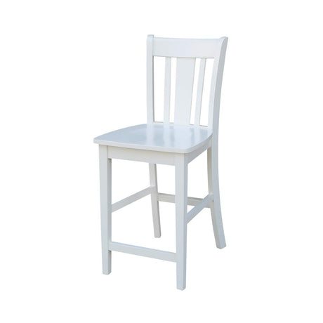International Concepts San Remo Counter Stool-24 Seat Height Chair, White IC International Concepts