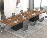 HSH Dining Table for 6 to 8, 71” Wood Rectangular Dinner Table, 6 ft Industrial Kitchen Table only with Black Pedestal, Modern Large Dining Room Table for Home Gathering Office, Rustic Brown, 71 Inch HSH