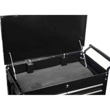 JEGS Rolling Tool Box Cart with Drawers - 4 Ball-Bearing Glided Drawers - 16-Gauge Steel - 580 LBS Total Capacity - Black Powder Coat Finish Toolbox on Wheels JEGS