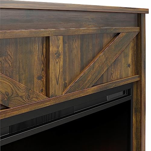 Ameriwood Home Farmington Wide Modern Farmhouse Mantel with Electric Fireplace, 49", Century Barn Pine Ameriwood Home