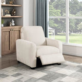 Lexicon Modern Power Recliner Chair with One-Touch Control and Charging Ports, Chenille Home Theater Seating, Wall-Hugger Reclining Chair for Living Room/Bedroom/Office, Easy Assembly, Beige