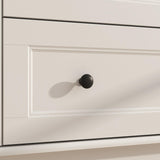 ECACAD 4 Door Wardrobe Closet Armoire with 2 Drawers, Multi-Tier Storage Shelves & Hanging Rods, 63”W Wooden Clothes Storage Cabinet with Solid Legs for Bedroom, White ECACAD