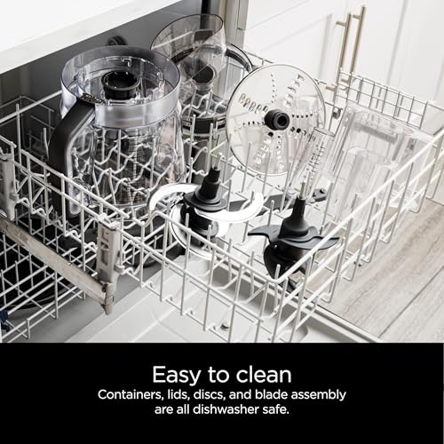 Ninja Blender and Food Processor Combo, Foodi Power Blenders For Kitchen and Personal Size, Smoothie Maker, 6 Functions for Bowls, Spreads, Shakes, 72-oz. Glass Pitcher & To-Go Cups, Silver SS401 Ninja