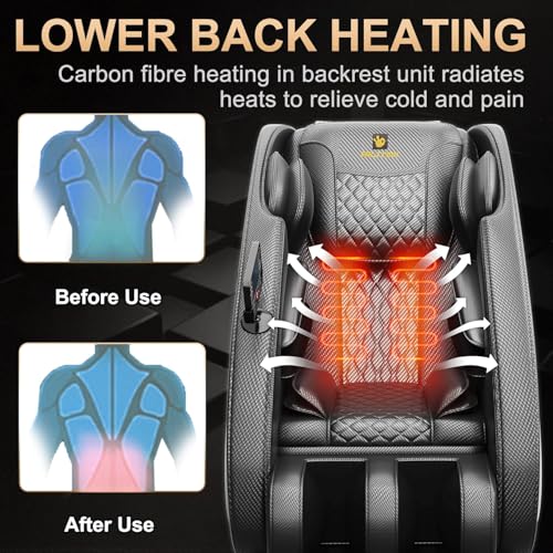 BILITOK Massage Chair Recliner with Zero Gravity with Full Body Air Pressure, Speaker and Blue-Tooth Connection, Easy to Use at Home and in The Office BILITOK