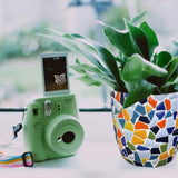 jiezaidada DIY Mosaic Planter Kit – All-in-One Ceramic Tile Craft for Beginners, Home Décor Pot with Drainage & Tray, Great for Creative Hobbies, Gifts, or Family Projects jiezaidada