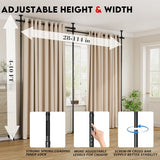 Curtain Rods No Drilling for Room Divider, Tension Curtain Rod 180in Wide Adjustable Wall Divider for Window Heavy Duty Partition Room Dividers Separation, Floor to Ceiling Space Privacy Separator YASRKML