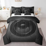 Feelyou Twin Size Speaker Comforter Set, 7 Pieces Lightweight Cool Minimalist Bedding Sets, 3D Pattern Bed in a Bag with Comforter, Sheets, Pillowcases & Shams Feelyou