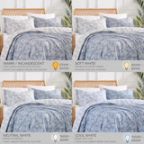 Southshore Fine Living, Inc. Oversized King Comforter Bed Set, Down Alternative Paisley Bedspread, Reversible Bedding Sets, California King Sized Comforter & Matching Shams, Blue/White Southshore Fine Living, Inc.