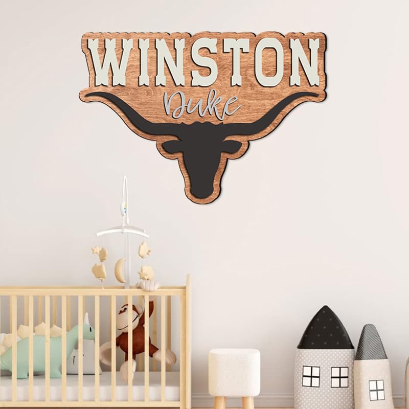 Personalized Nursery name sign, Western nursery decor, Western baby nursery, Nursery name sign for boys, Custom name sign for nursery, Layered baby - WoodArtSupply