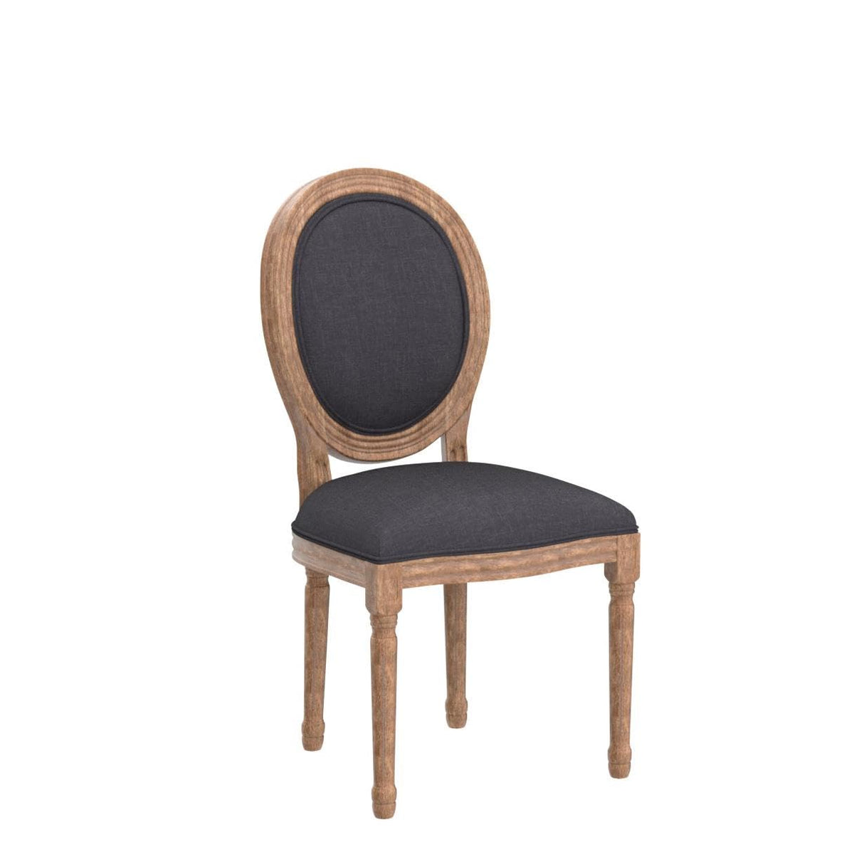 Nrizc French Country Dining Chairs Set of 6, Farmhouse Dining Chairs, Wood Round Back Dining Room Chair for Dining Room/Living Room/Bedroom Nrizc