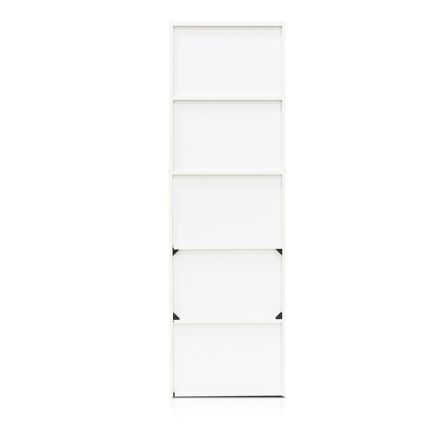 Furinno Luder Bookcase / Book / Storage , 5-Tier, White - WoodArtSupply