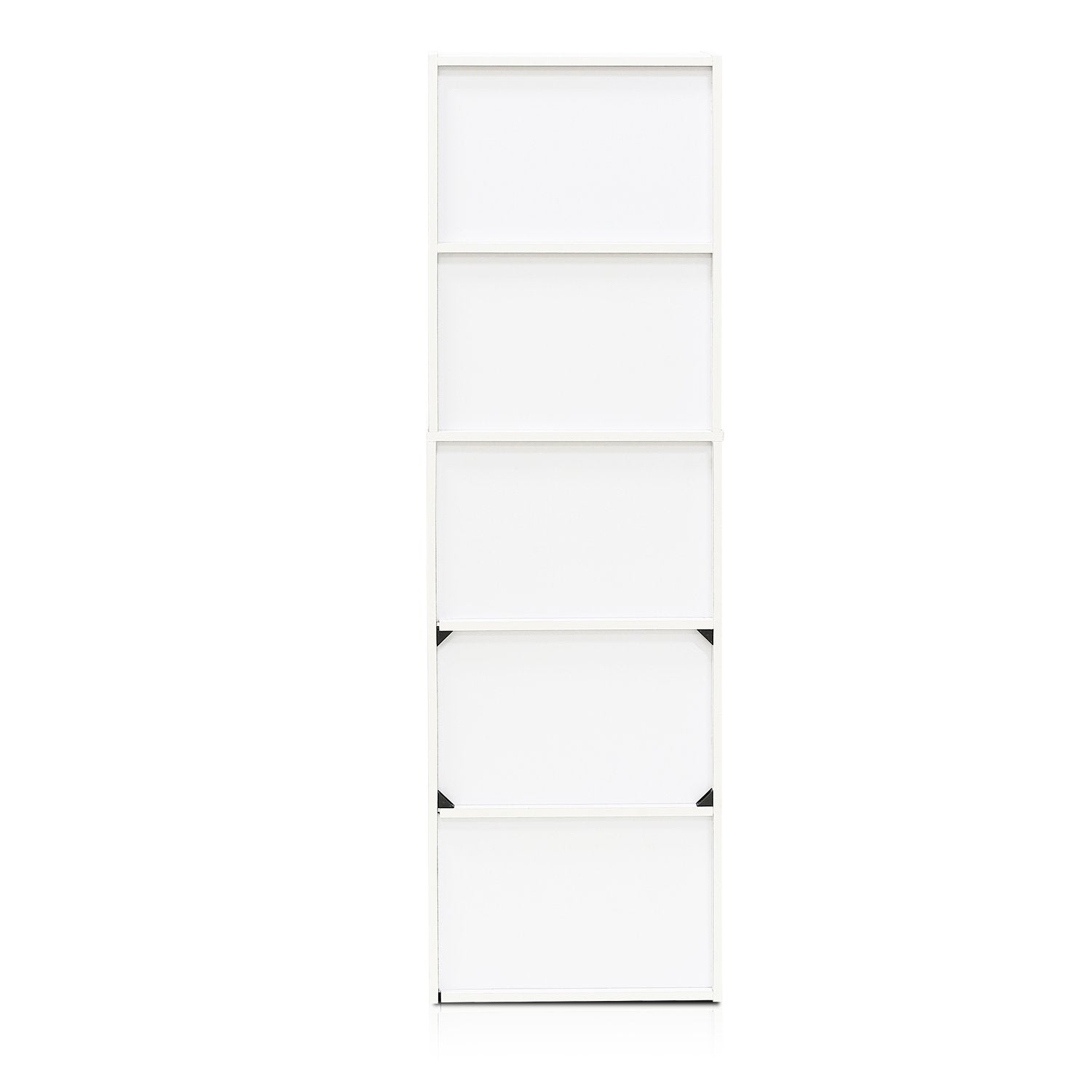 Furinno Luder Bookcase / Book / Storage , 5-Tier, White - WoodArtSupply