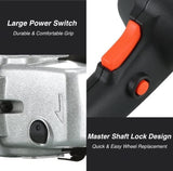 Handheld Electric Sander Tool, 8 Variable Speed Polisher, 1400W Polishing Machine, Surface Prep Burnishing Tool with 4 X 4.7” Polishing Wheel for Metal Stainless Steel Wood Ceramic Tiles WQV