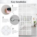 Boshen 24PCS Hanging Room Divider Wall Screen Panel Room Divider Panels Privacy Screen Divider Home Decor for Living Room Bedroom Home Office Restaurant Decor-Window Flower Boshen